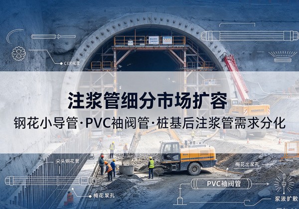余干注浆管细分市场扩容，隧道钢花小导管、PVC 袖阀管、桩基后注浆管需求分化